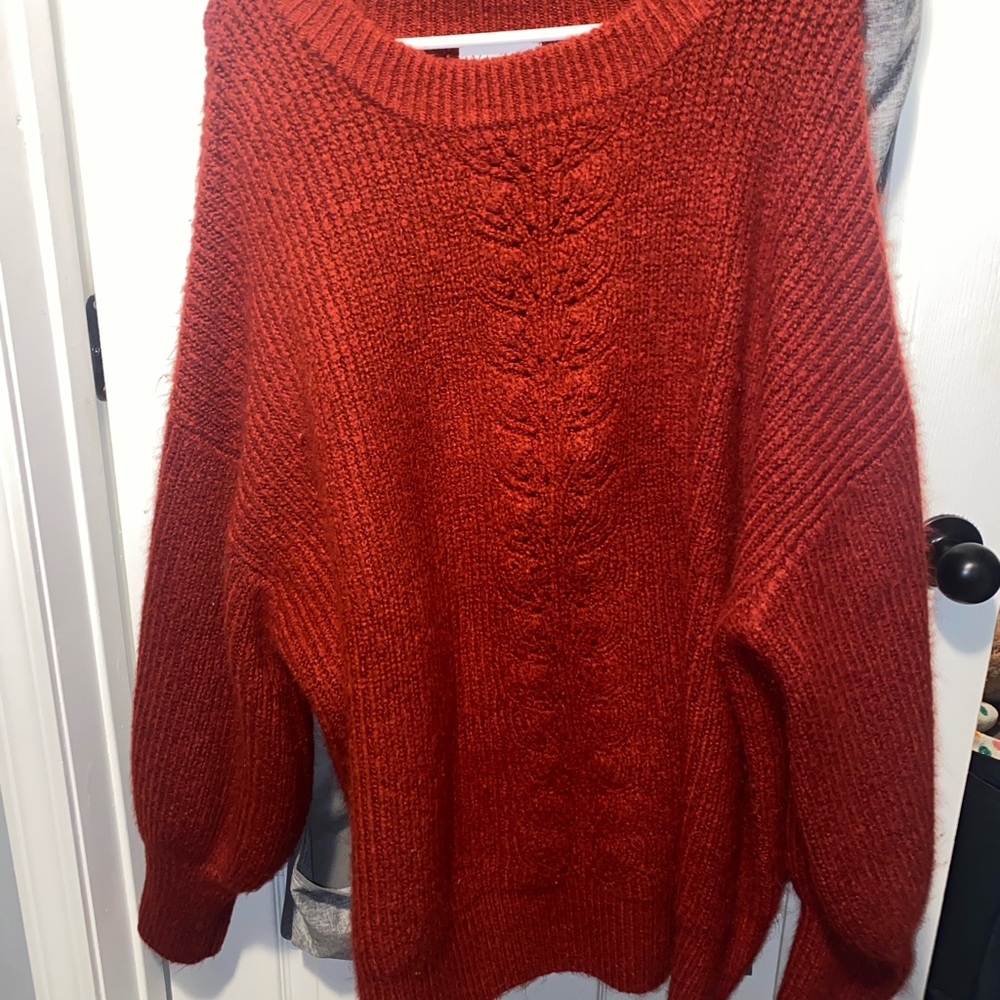 Cozy Red Knit Sweater